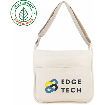 Urban 11 oz Canvas Messenger Bag | Crossbody Laptop Travel Commute (14x14x5)