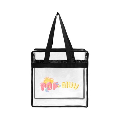 Stadium Approved Clear Zipper Tote Bag