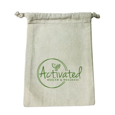 Cotton Canvas Drawstring Pouch (8" x 10")