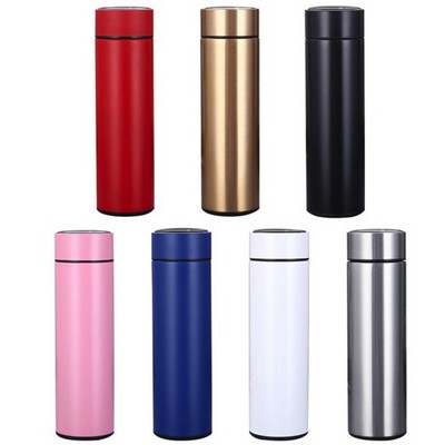 500ml Vacuum Cup Portable Stainless Steel LED Insulated Vacuum Cup with Temperature Display