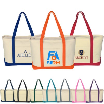 Large Starboard 24 Oz. Cotton Canvas Tote Bag-14" x 23"-Full Color